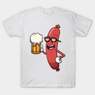 Cool Sausage With Beer T-Shirt